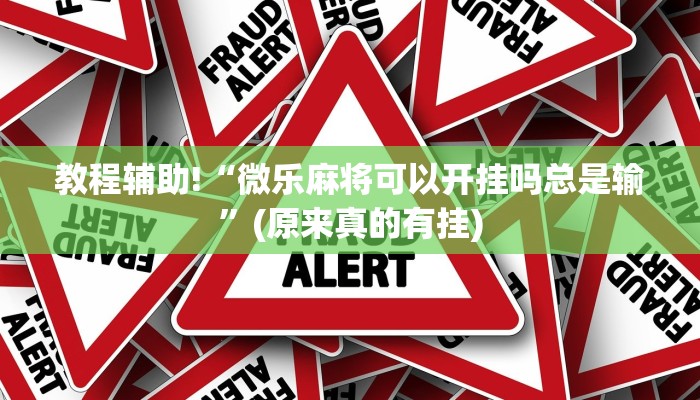 教程辅助!“微乐怎么让系统给你发好牌”(原来确实是有挂)