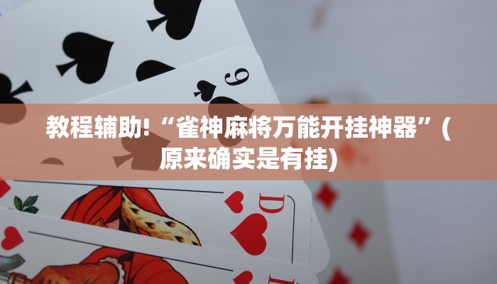 教程辅助!“雀神麻将万能开挂神器”(原来确实是有挂)