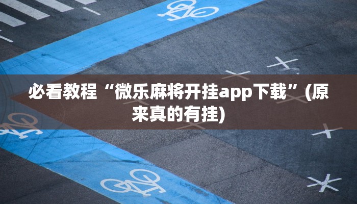 必看教程“微乐麻将开挂app下载”(原来真的有挂)