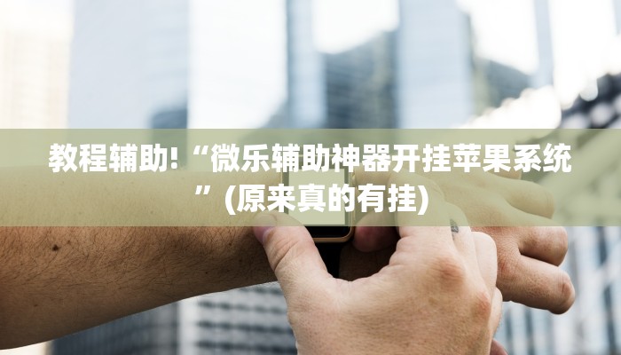 教程辅助!“微乐辅助神器开挂苹果系统”(原来真的有挂)
