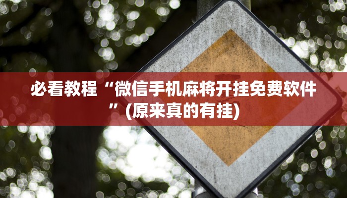 开挂辅助工具“微乐山西麻将开挂神器”(原来真的有挂)
