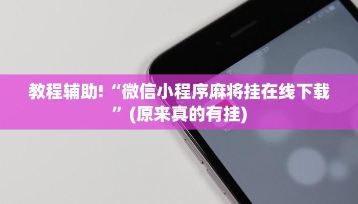 教程辅助!“微信小程序麻将挂在线下载”(原来真的有挂)