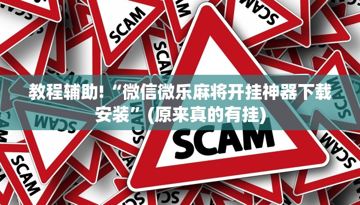 教程辅助!“微信微乐麻将开挂神器下载安装”(原来真的有挂)