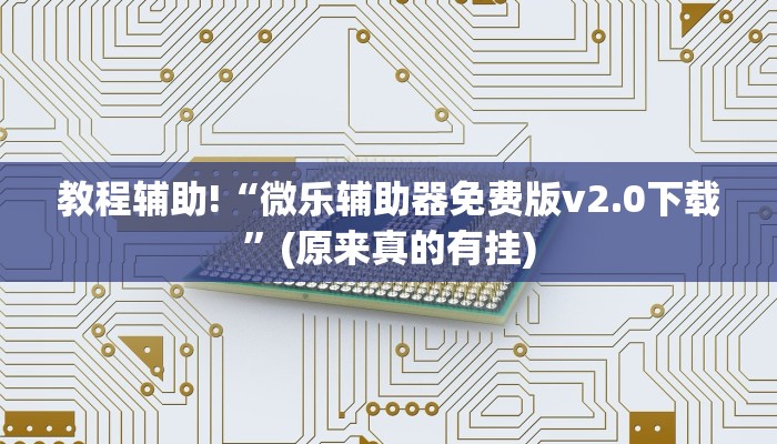 必看教程“微乐万能开挂器通用版”(原来确实是有挂)