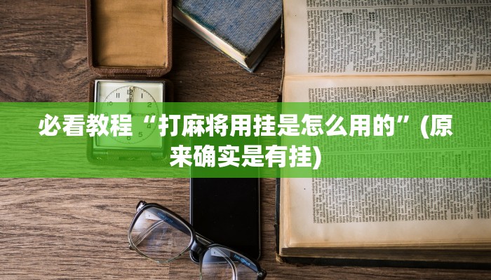 必看教程“打麻将用挂是怎么用的”(原来确实是有挂)