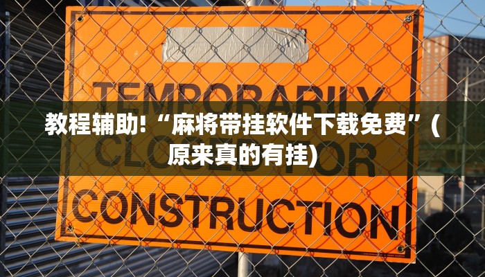 教程辅助!“麻将带挂软件下载免费”(原来真的有挂)