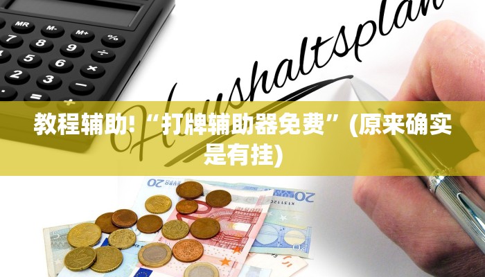 教程辅助!“打牌辅助器免费”(原来确实是有挂)