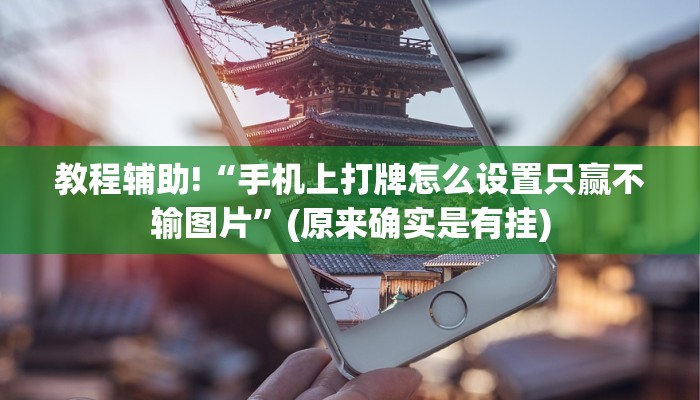 教程辅助!“手机上打牌怎么设置只赢不输图片”(原来确实是有挂)