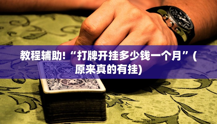 教程辅助!“打牌开挂多少钱一个月”(原来真的有挂)