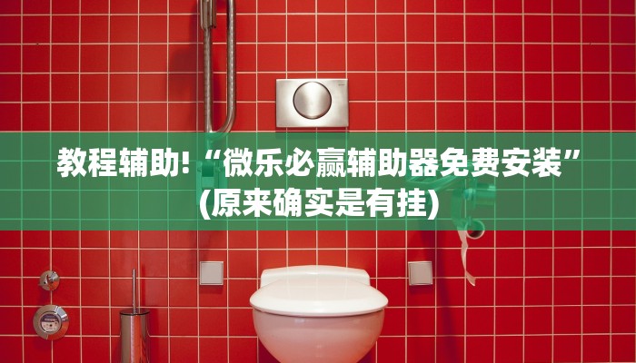 教程辅助!“微乐必赢辅助器免费安装”(原来确实是有挂)