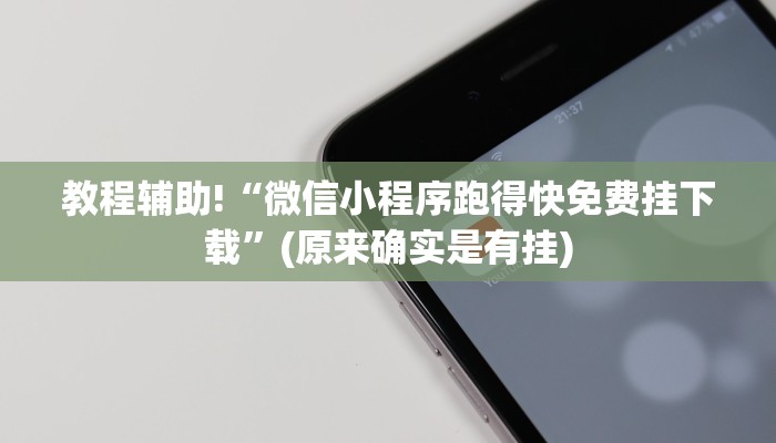 教程辅助!“微信小程序跑得快免费挂下载”(原来确实是有挂)