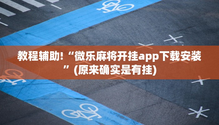 教程辅助!“微乐麻将开挂app下载安装”(原来确实是有挂)
