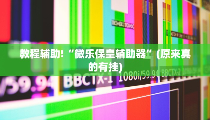教程辅助!“微乐保皇辅助器”(原来真的有挂)