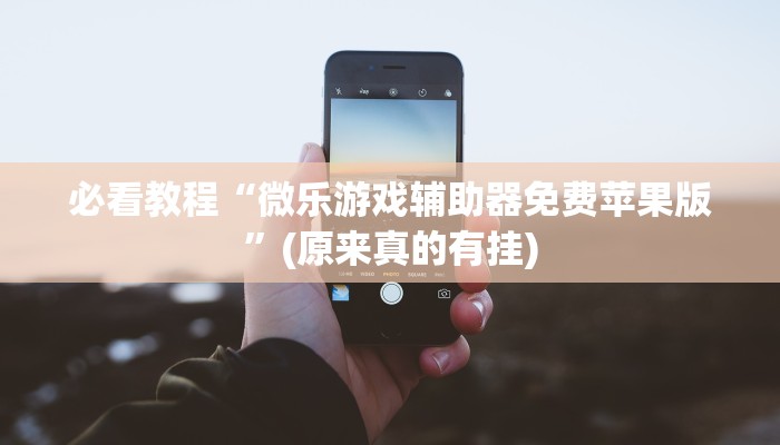 必看教程“微乐游戏辅助器免费苹果版”(原来真的有挂)
