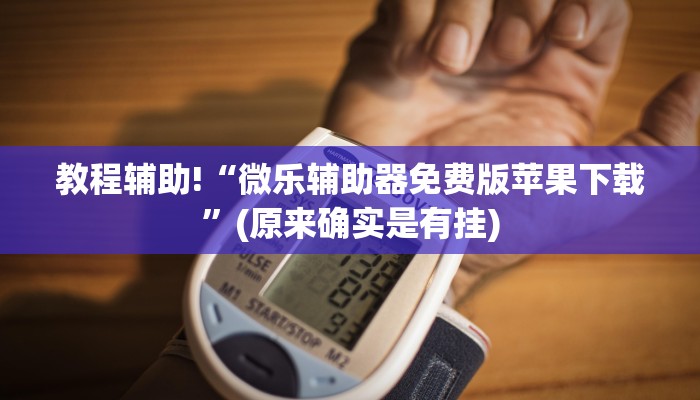 教程辅助!“微乐辅助器免费版苹果下载”(原来确实是有挂)