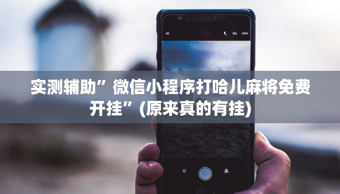 实测辅助”微信小程序打哈儿麻将免费开挂”(原来真的有挂)
