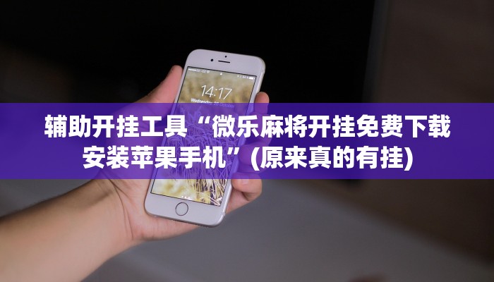 辅助开挂工具“微乐麻将开挂免费下载安装苹果手机”(原来真的有挂)
