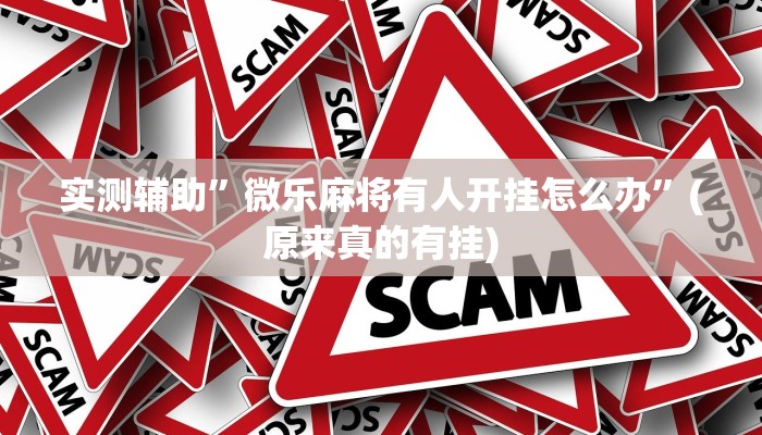 实测辅助”微乐麻将有人开挂怎么办”(原来真的有挂)