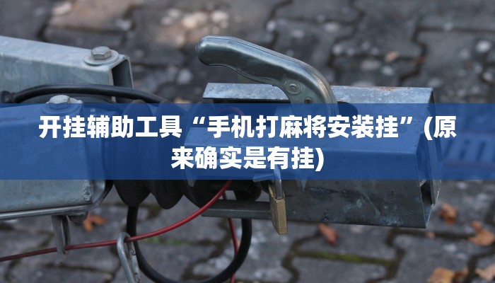 开挂辅助工具“手机打麻将安装挂”(原来确实是有挂)