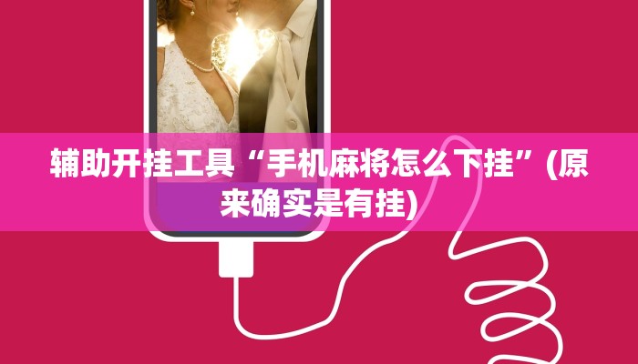 辅助开挂工具“手机麻将怎么下挂”(原来确实是有挂)