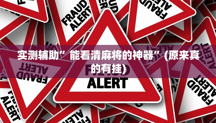 实测辅助”能看清麻将的神器”(原来真的有挂)