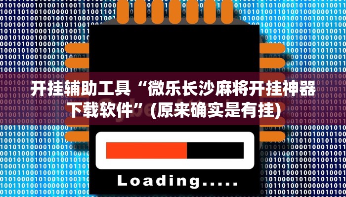 开挂辅助工具“微乐长沙麻将开挂神器下载软件”(原来确实是有挂)