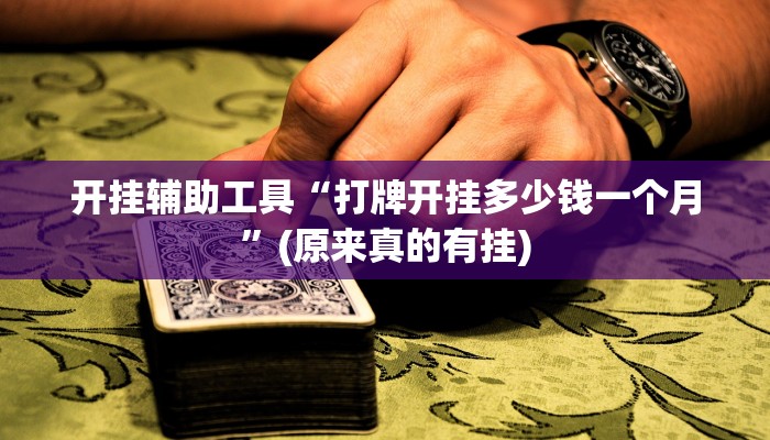 开挂辅助工具“打牌开挂多少钱一个月”(原来真的有挂)