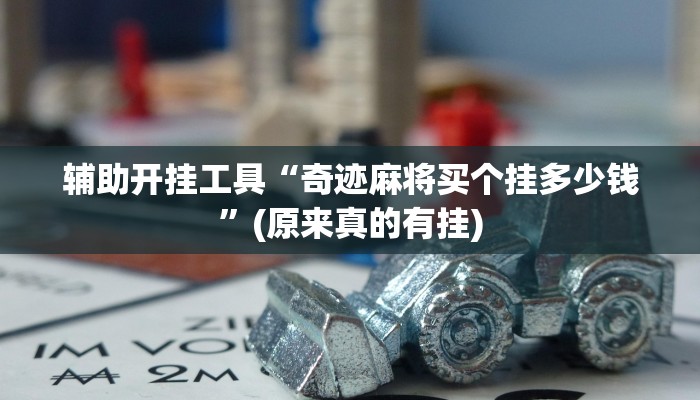 辅助开挂工具“奇迹麻将买个挂多少钱”(原来真的有挂)