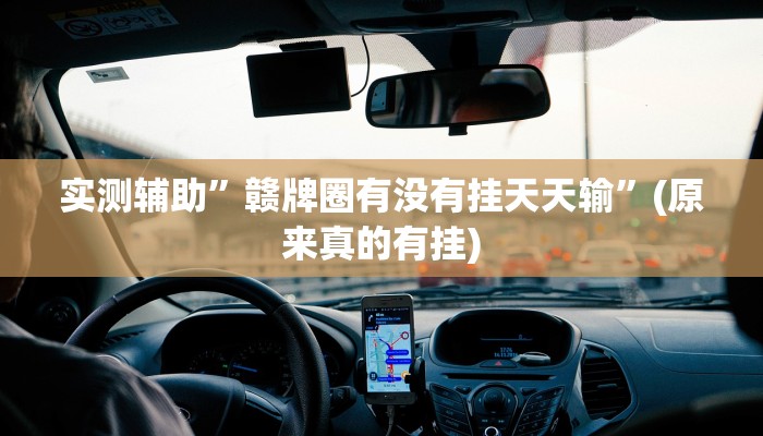 实测辅助”赣牌圈有没有挂天天输”(原来真的有挂)