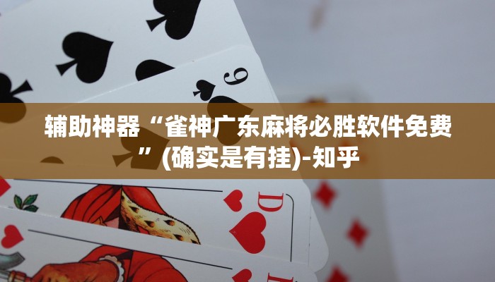 辅助神器“雀神广东麻将必胜软件免费”(确实是有挂)-知乎