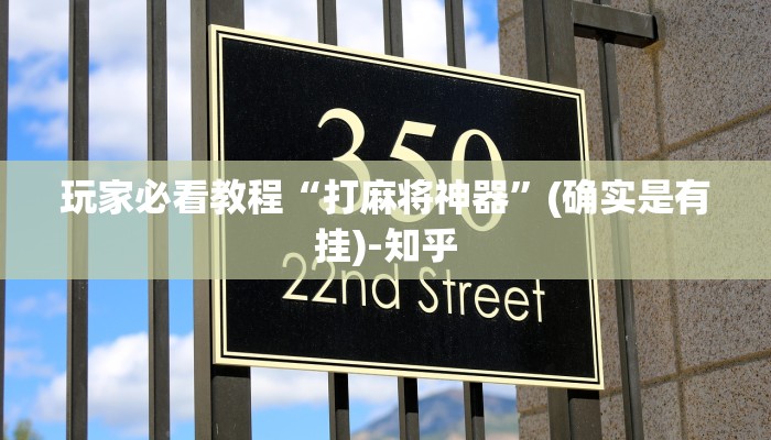 玩家必看教程“打麻将神器”(确实是有挂)-知乎