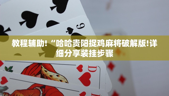 教程辅助!“哈哈贵阳捉鸡麻将破解版!详细分享装挂步骤