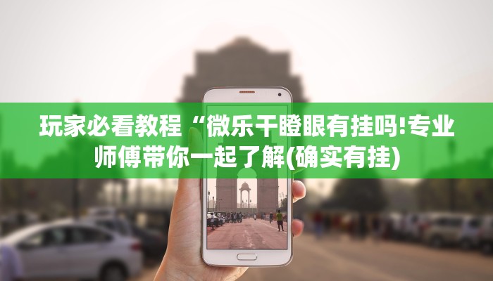 玩家必看教程“微乐干瞪眼有挂吗!专业师傅带你一起了解(确实有挂)