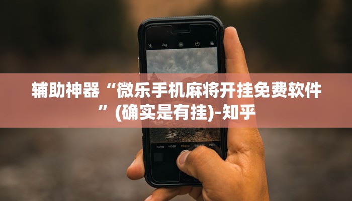辅助神器“微乐手机麻将开挂免费软件”(确实是有挂)-知乎