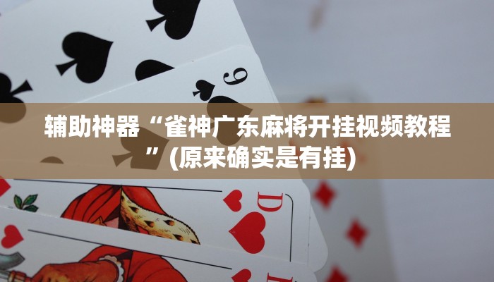 辅助神器“雀神广东麻将开挂视频教程 ”(原来确实是有挂)