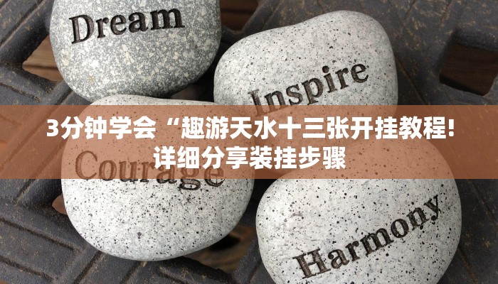 3分钟学会“趣游天水十三张开挂教程!详细分享装挂步骤