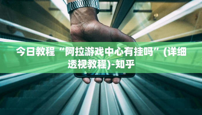今日教程“阿拉游戏中心有挂吗”(详细透视教程)-知乎