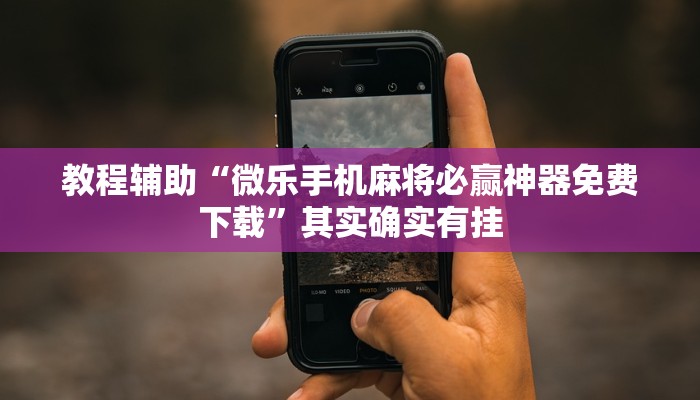 教程辅助“微乐手机麻将必赢神器免费下载”其实确实有挂