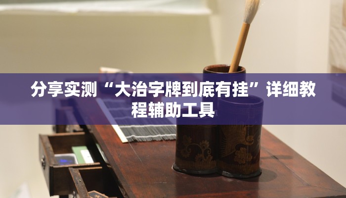分享实测“大治字牌到底有挂”详细教程辅助工具
