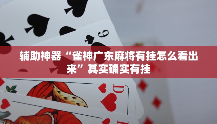 辅助神器“雀神广东麻将有挂怎么看出来”其实确实有挂
