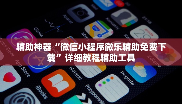 辅助神器“微信小程序微乐辅助免费下载”详细教程辅助工具