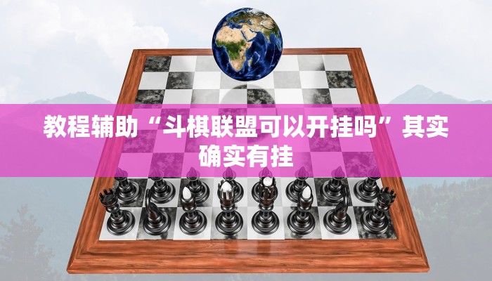 教程辅助“斗棋联盟可以开挂吗”其实确实有挂