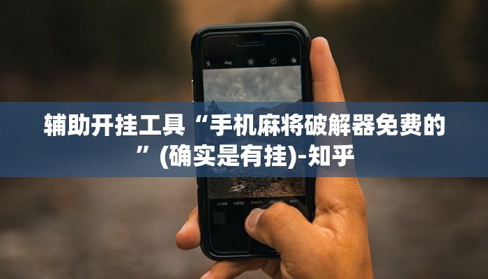 辅助开挂工具“手机麻将破解器免费的”(确实是有挂)-知乎