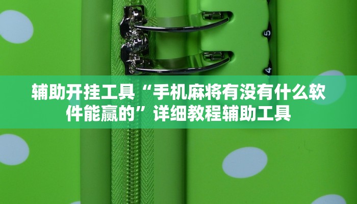 辅助开挂工具“手机麻将有没有什么软件能赢的”详细教程辅助工具