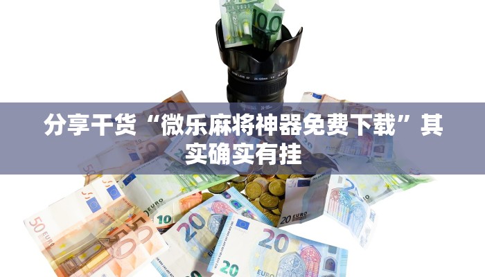 分享干货“微乐麻将神器免费下载”其实确实有挂
