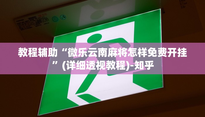 教程辅助“微乐云南麻将怎样免费开挂”(详细透视教程)-知乎