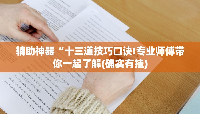 辅助神器“十三道技巧口诀!专业师傅带你一起了解(确实有挂)