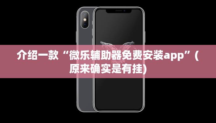 介绍一款“微乐辅助器免费安装app”(原来确实是有挂)